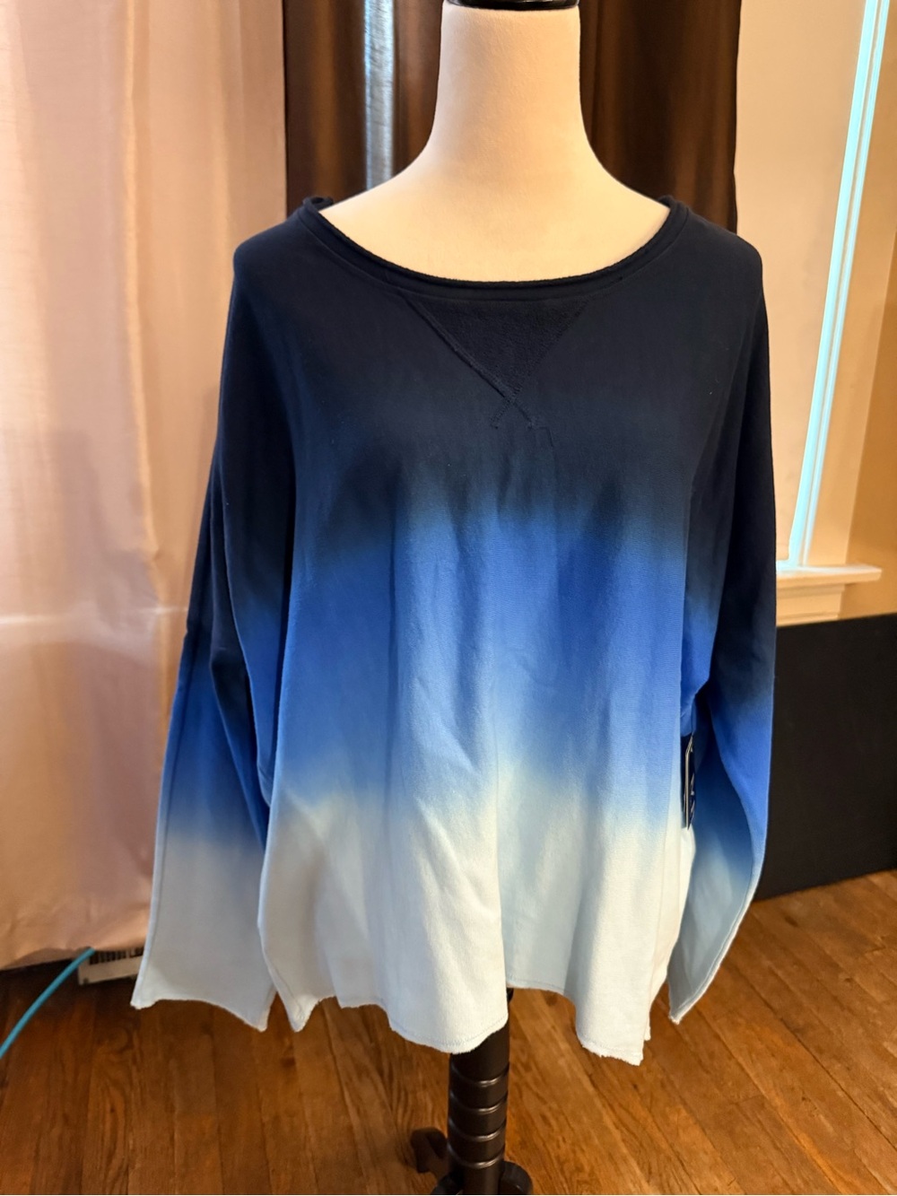Women's Gradient Blue Crewneck Sweatshirt